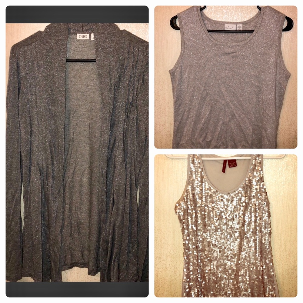 📍 SOLD 📍Cardigan & 2 Tanks